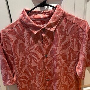 Tommy Bahama Men's Red Leaf Print Shirt